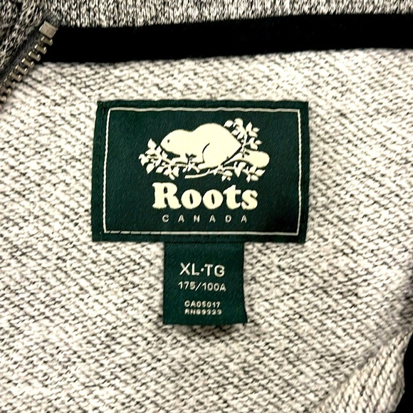 Roots Vancouver Canada Cotton Blend Polo Sweater Heather Gray XL - Picture 7 of 8